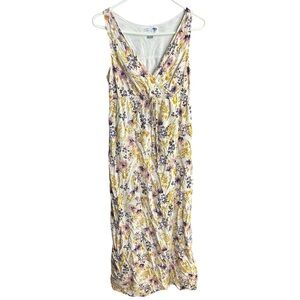 Old Navy Maternity Floral V-Neck Sleeveless Maxi Dress